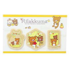 Japan San-X Magnet Set - Chairoikoguma & Korilakkuma & Rilakkuma : Honey