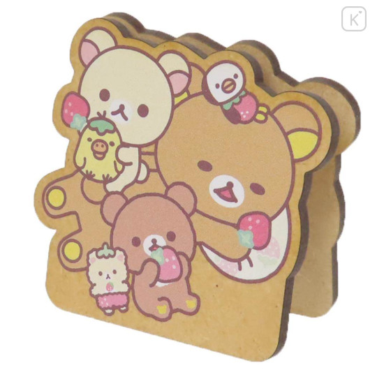 Japan San-X Memo Clip Stand - Rilakkuma : Strawberry - 1
