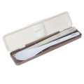 Japan San-X Chopsticks 18cm & Spoon with Case - Rilakkuma : Balloon Party Brown - 2