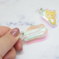 Japan San-X Acrylic Hair Clip Set - Kiiroitori & Rilakkuma : Aurora Relax - 2