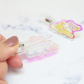 Japan San-X Acrylic Hair Clip Set - Rilakkuma : Aurora Relax - 2