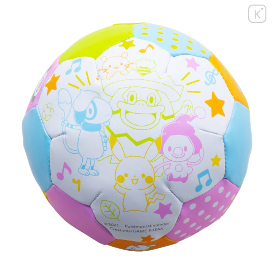 Japan Pokemon Fluffy Soccer Ball Toy - Monpoke Colorful Bell Baby - 2