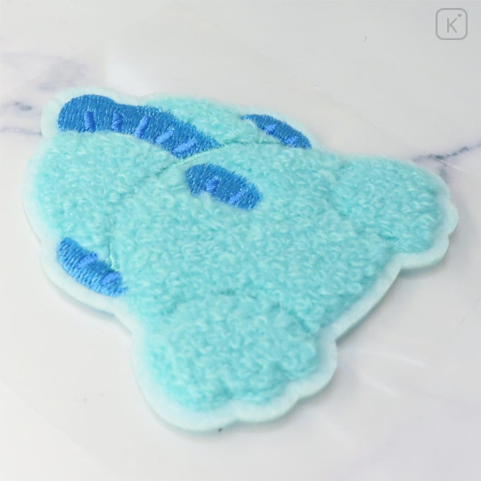 Japan Sanrio Patch Fluffy Embroidery Sticker For Cloth Surface - Hangyodon : Butt - 2