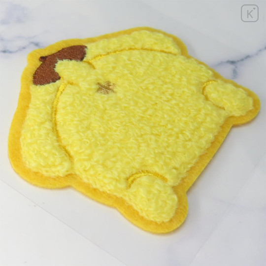 Japan Sanrio Patch Fluffy Embroidery Sticker For Cloth Surface - Pompompurin : Butt - 2