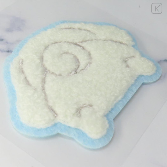Japan Sanrio Patch Fluffy Embroidery Sticker For Cloth Surface - Cinnamoroll : Butt - 2