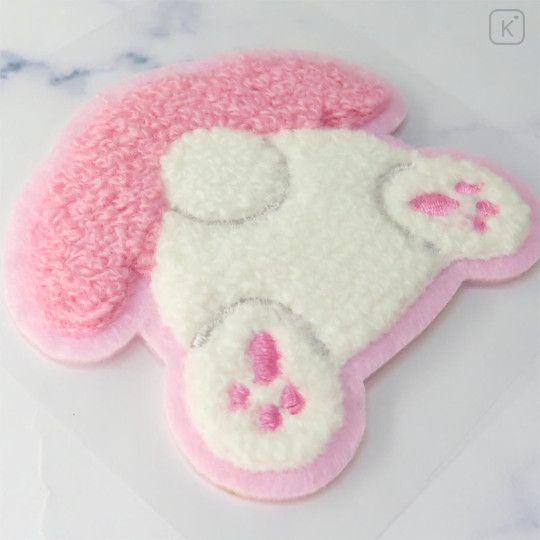 Japan Sanrio Patch Fluffy Embroidery Sticker For Cloth Surface - My Melody : Butt - 2