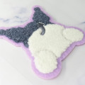Japan Sanrio Patch Fluffy Embroidery Sticker For Cloth Surface - Kuromi : Butt - 2