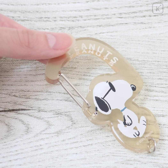 Japan Peanuts Acrylic Carabiner - Snoopy : Joe Cool - 2