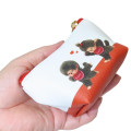 Japan Monchhichi Triangular Mini Pouch - White Red - 2