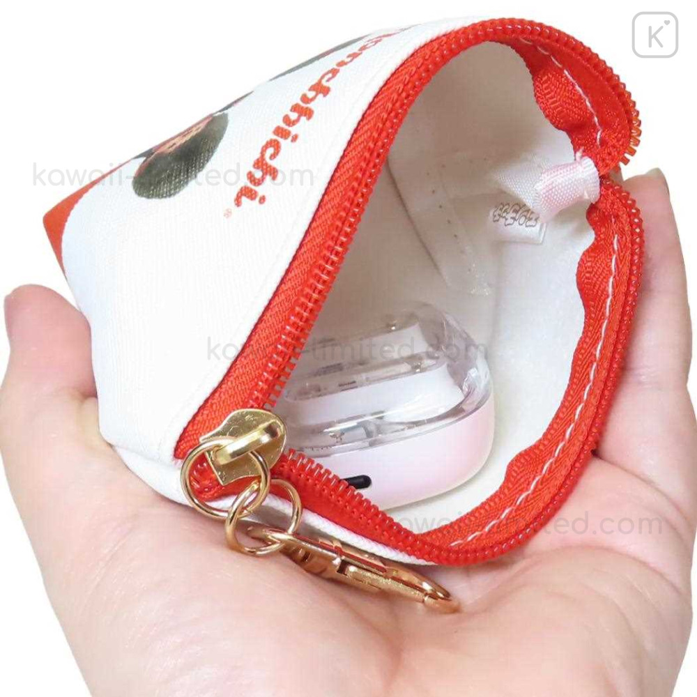 小物 minachhichi Japan Monchhichi Triangular Mini Pouch - White Red | Kawaii