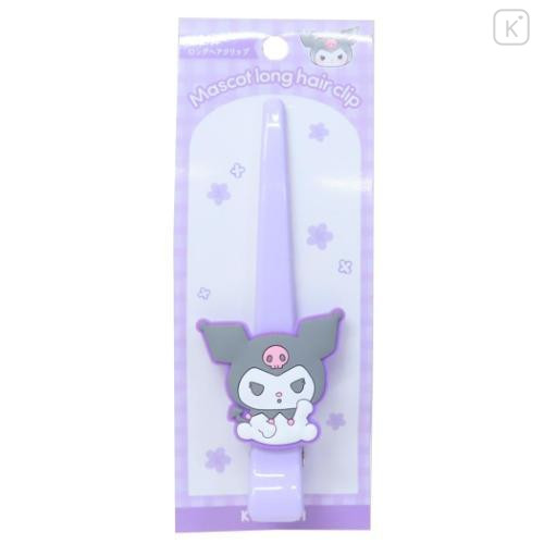 Japan Sanrio Long Hair Clip - Kuromi : Smile - 1