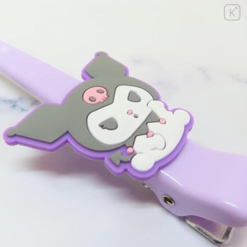 Japan Sanrio Long Hair Clip - Kuromi : Smile - 3