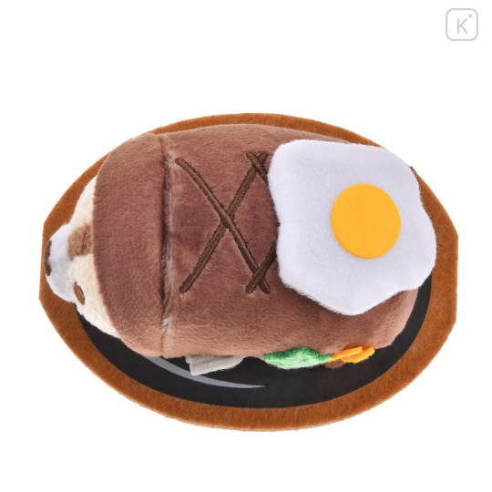 Japan Disney Store Tsum Tsum Mini Plush (S) - Chip : One Plate Hamburger Steak Egg - 5