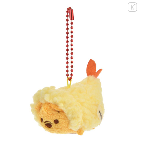 Japan Disney Store Tsum Tsum Plush Keychain - Pooh : Japanese Food Fried Shrimp - 1