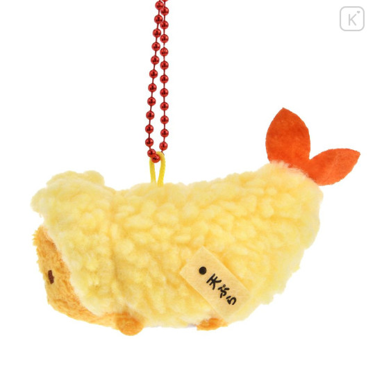 Japan Disney Store Tsum Tsum Plush Keychain - Pooh : Japanese Food Fried Shrimp - 3