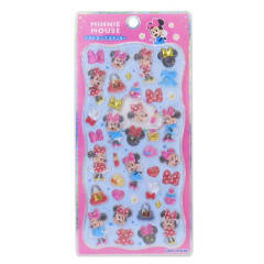 Japan Disney Bonbon Drop Seal 3D Sticker - Minnie : Pink