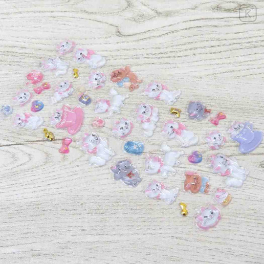Japan Disney Bonbon Drop Seal 3D Sticker - Marie : Pink - 2