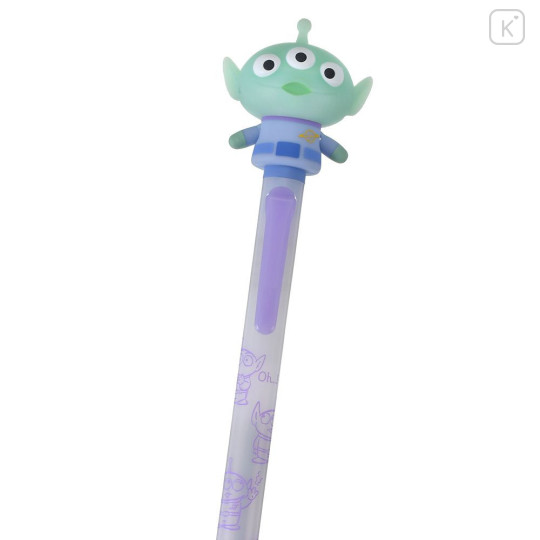 Japan Disney Store Action Mascot Ballpoint Pen - Toy Story Little Green Men Aliens : Hands Move Milky Color - 2