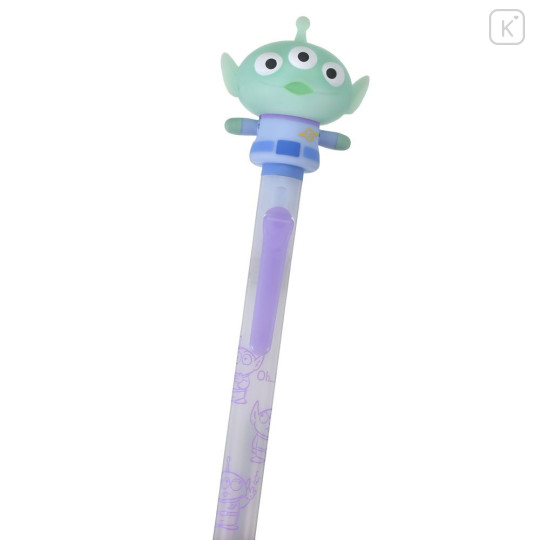 Japan Disney Store Action Mascot Ballpoint Pen - Toy Story Little Green Men Aliens : Hands Move Milky Color - 3