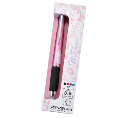 Japan Disney Store Jetstream 4&1 Multi Pen + Mechanical Pencil - Marie : White Kitten Metallic Pink