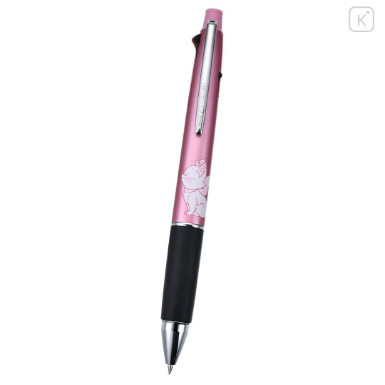 Japan Disney Store Jetstream 4&1 Multi Pen + Mechanical Pencil - Marie : White Kitten Metallic Pink - 2