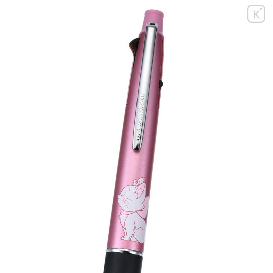 Japan Disney Store Jetstream 4&1 Multi Pen + Mechanical Pencil - Marie : White Kitten Metallic Pink - 3