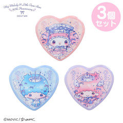 Japan Sanrio Heart Badge Set - Little Twin Stars & My Melody : Dolly Mix