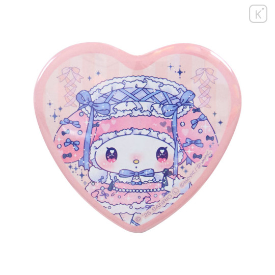 Japan Sanrio Heart Badge Set - Little Twin Stars & My Melody : Dolly Mix - 2