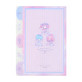 Japan Sanrio 5 Pockets A4 Clear File - Little Twin Stars & My Melody : Dolly Mix - 2