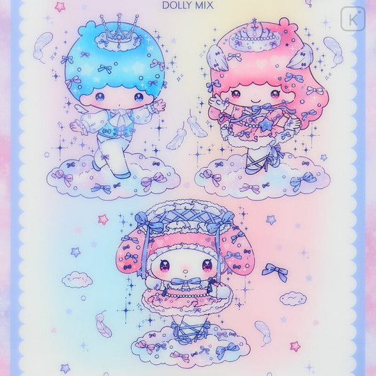 Japan Sanrio Desk Mat - Little Twin Stars & My Melody : Dolly Mix - 2