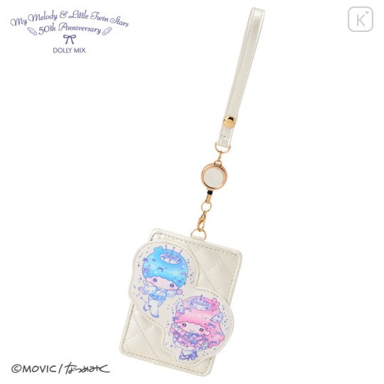 Japan Sanrio Reel Pass Case - Little Twin Stars : Dolly Mix - 1