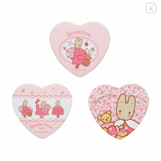 Japan Sanrio Heart Badge Set - Marron Cream : 40th Anniversary - 1