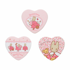 Japan Sanrio Heart Badge Set - Marron Cream : 40th Anniversary