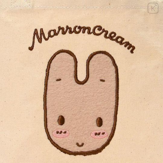 Japan Sanrio Applique Lunch Tote Bag - Marron Cream : 40th Anniversary Beige - 4