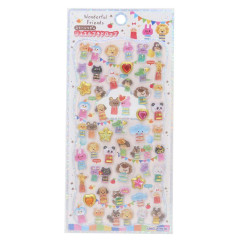 Japan 3D Gold Foil Jewel Sticker - Wonderful Animal Friends