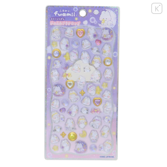Japan Fuamii Gold Foil Jewel Sticker - Bunny Night Sky - 1