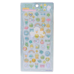 Japan Gold Foil Jewel Sticker - Puffy Green