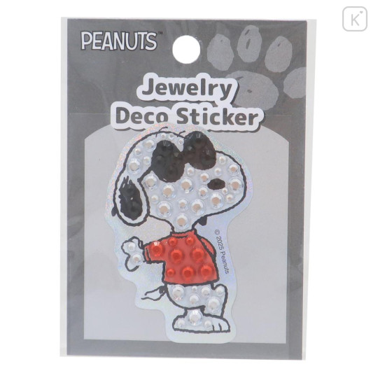 Japan Peanuts Jewelry Deco Sticker - Snoopy : Joe Cool - 1