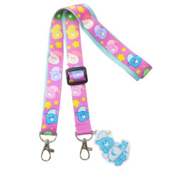 Japan Care Bears Neck Strap - Pink Blue