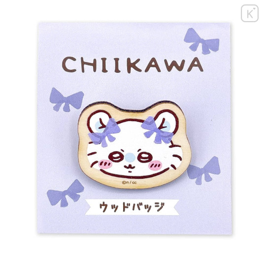 Japan Chiikawa Wood Badge - Momonga : Face - 4