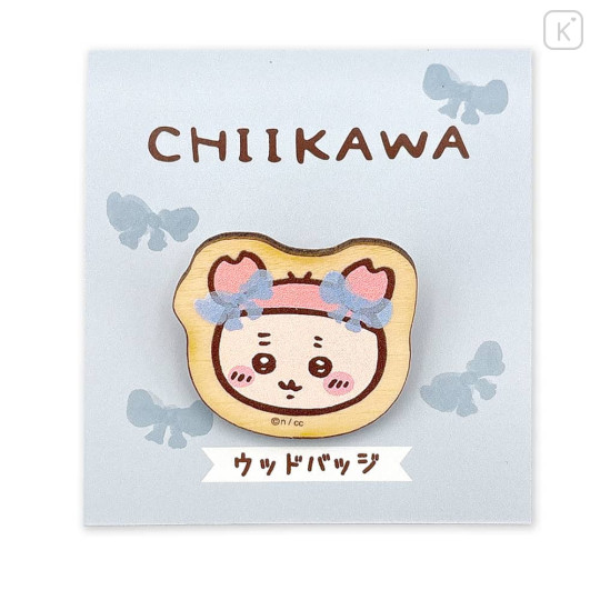 Japan Chiikawa Wood Badge - Furuhonya Kani-chan : Face - 4