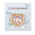 Japan Chiikawa Wood Badge - Furuhonya Kani-chan : Face - 4