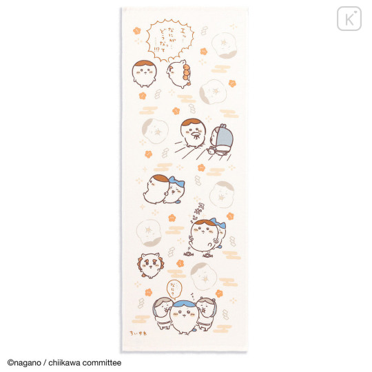 Japan Chiikawa Japanese Tenugui Towel - Hachiware & Kurimanju & Shisa : God - 2