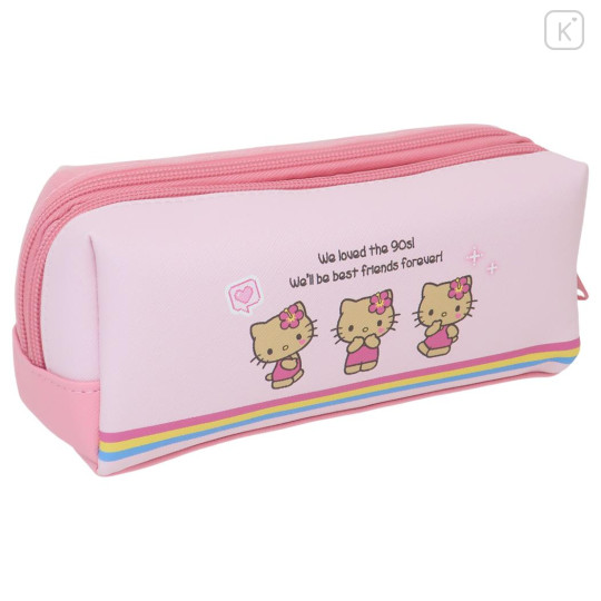 Japan Sanrio Mesh Pen Pouch - Hello Kitty : Tan Swimsuit Party Y2K Tan Pink - 2