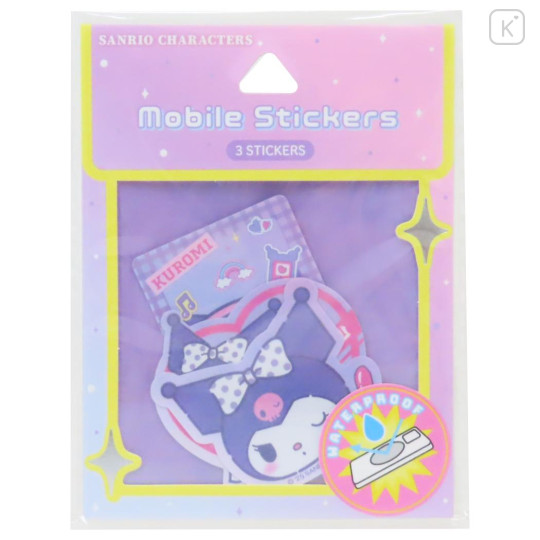 Japan Sanrio Waterproof Mobile Sticker Pack - Kuromi : Pop Street - 1