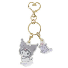 Japan Sanrio Double Acrylic Keychain - Kuromi