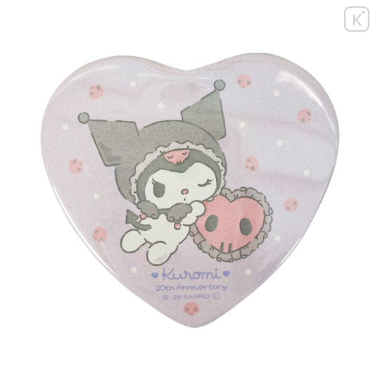 Japan Sanrio Heart Badge Set - My Melody 50th & Kuromi 20th Anniversary - 3