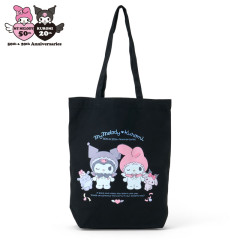 Japan Sanrio Tote Bag - My Melody 50th & Kuromi 20th Anniversary Black