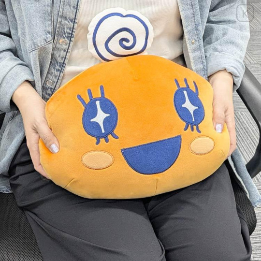 Japan Tamagotchi Die-cut Cushion - Memetchi : Happy Face - 4