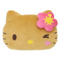Japan Sanrio Die-cut Cushion - Hello Kitty : Tan Swimsuit Party Wink - 1